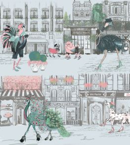 Catwalk Wallpaper by Brand McKenzie Powder Blue