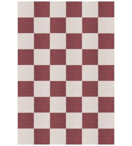Chess Flatweave Rug by Layered Burgundy
