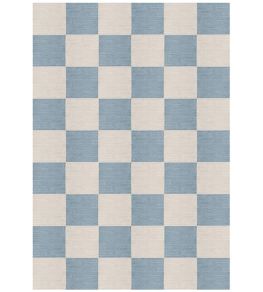 Chess Flatweave Rug by Layered Cornflower Blue