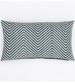 Chevron Pillow 15 x 24" by Barneby Gates Ink Blue