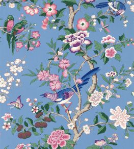 Chinoiserie Hall Wallpaper by Sanderson Blueberry / Purple