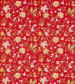 Chinoiserie Hall Fabric by Sanderson Cinnabar Red