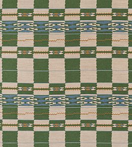 Chubby Check Fabric by Christopher Farr Cloth Green