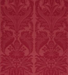 Clandon Damask Fabric by Zoffany Cinnabar