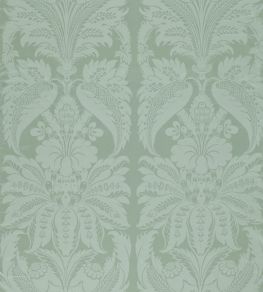 Clandon Damask Fabric by Zoffany Eau de Nil