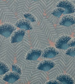Clarice Wallpaper by 1838 Wallcoverings Soft Blue
