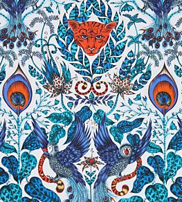 Emma J Shipley Amazon Fabric by Clarke & Clarke Blue