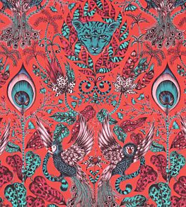 Emma J Shipley Amazon Fabric by Clarke & Clarke Red