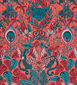 Emma J Shipley Amazon Velvet Fabric by Clarke & Clarke Red
