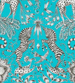 Emma J Shipley Kruger Fabric by Clarke & Clarke Teal
