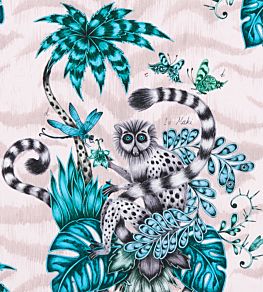 Emma J Shipley Lemur Fabric by Clarke & Clarke Pink