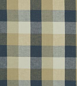 Austin Check Fabric by Clarke & Clarke Midnight