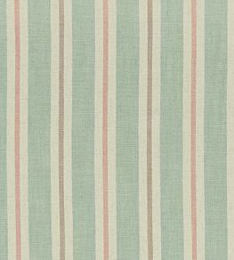 Sackville Stripe Fabric by Clarke & Clarke Mineral/Blush