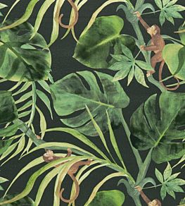 Monkey Business Fabric by Clarke & Clarke Charcoal