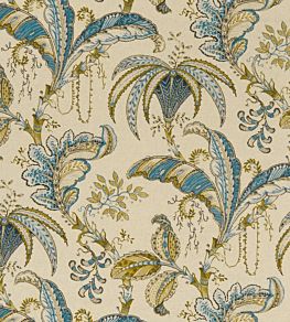 Ophelia Fabric by Clarke & Clarke Teal / Spice