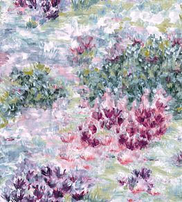Fiore Fabric by Clarke & Clarke Slate / Amethyst