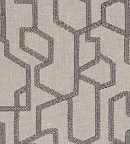 Labyrinth Fabric by Clarke & Clarke Charcoal