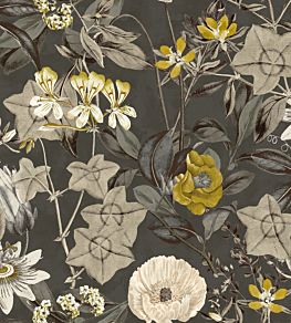Passiflora Fabric by Clarke & Clarke Charcoal