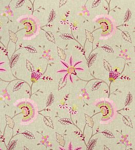 Delamere Fabric by Clarke & Clarke Raspberry