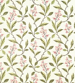 Melrose Fabric by Clarke & Clarke Pink / Apple