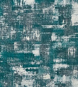 Tessellati Fabric by Clarke & Clarke Teal/Gilver