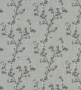 Blossom Fabric by Clarke & Clarke Charcoal