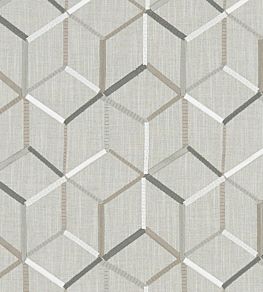 Linear Fabric by Clarke & Clarke Silver