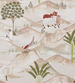 Sahara Fabric by Clarke & Clarke Blush