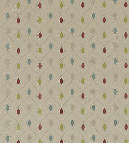 Healey Fabric by Clarke & Clarke Raspberry/Duckegg