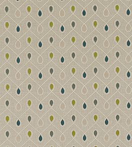 Healey Fabric by Clarke & Clarke Teal/Acacia