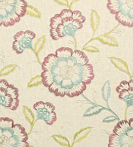 Richmond Fabric by Clarke & Clarke Raspberry/Duckegg