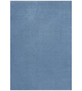 Classic Solid Wool Rug by Layered Cornflower Blue