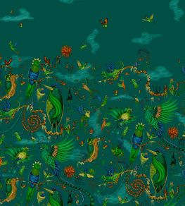 Cloud Forest Mural by Clarke & Clarke Teal