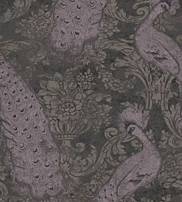 Byron Wallpaper by Cole & Son Amethyst & Charcoal