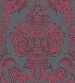 Wyndham Wallpaper by Cole & Son Red & Slate