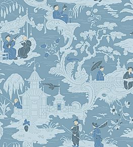 Chinese Toile Wallpaper by Cole & Son Blue