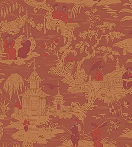 Chinese Toile Wallpaper by Cole & Son Red