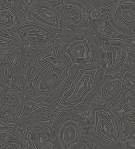 Malachite Wallpaper by Cole & Son Charcoal & Silver
