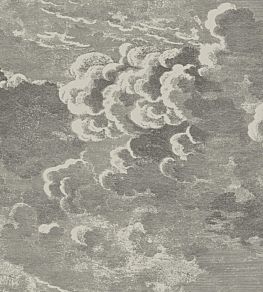 Nuvolette Mural by Cole & Son Gilver & Charcoal