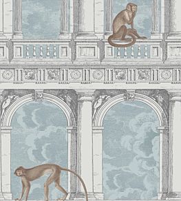 Procuratie Con Vista Wallpaper by Cole & Son Stone & Powder Blue