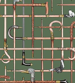 Bastoni Wallpaper by Cole & Son Racing Car Green