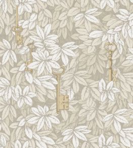 Chiavi Segrete Wallpaper by Cole & Son Stone and Gold