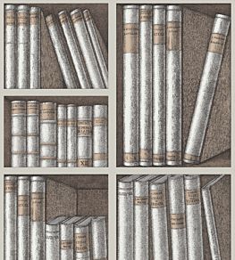 Ex Libris Wallpaper by Cole & Son Stone and Linen