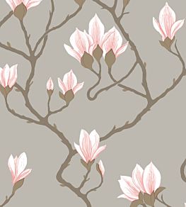 Magnolia Wallpaper by Cole & Son Alabaster Pink on Silver