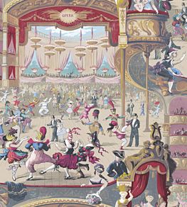 Cabaret Wallpaper by Cole & Son Red & Yellow