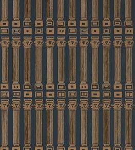 Columns Wallpaper by Zoffany Black Gold