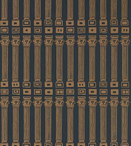 Columns Wallpaper by Zoffany Black Gold