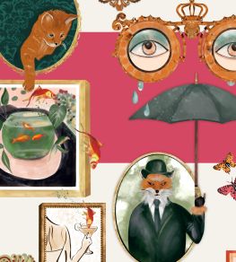 Connecting Frames Wallpaper by Brand McKenzie Cerise