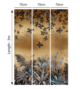Copper Dawn Lake Mural by Avalana Metallic Gold