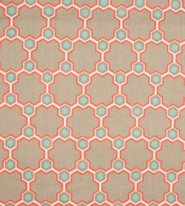 Cordoba Fabric by Vanderhurd Coral/Moonstone